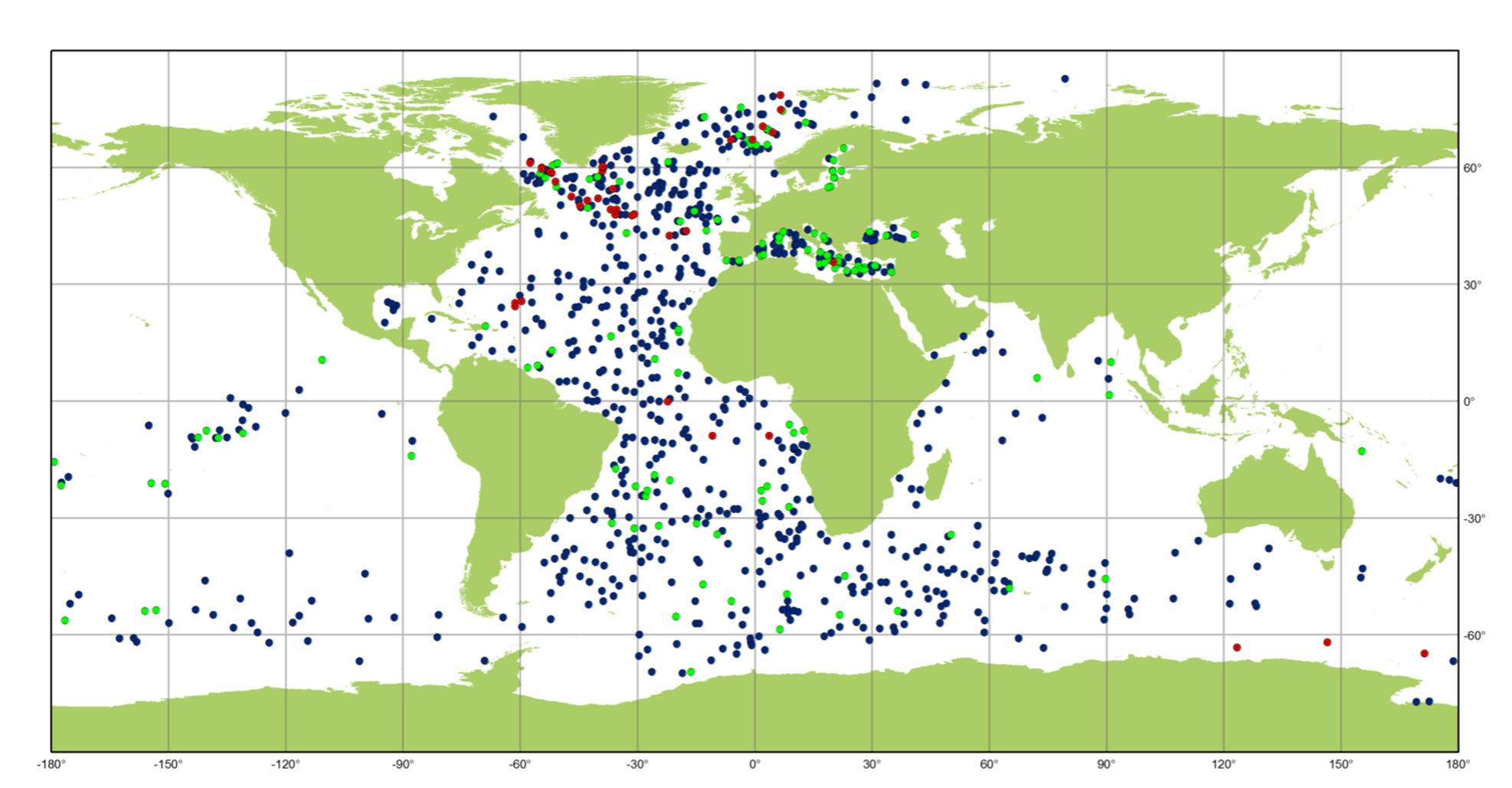 La rete mondiale EURO-ARGO di osservazione in situ degli oceani, dei mari polari e dei mari marginali.