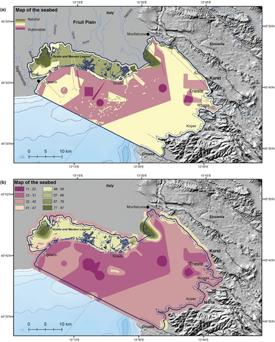 Mappa di vulnerabilità dei fondali marini