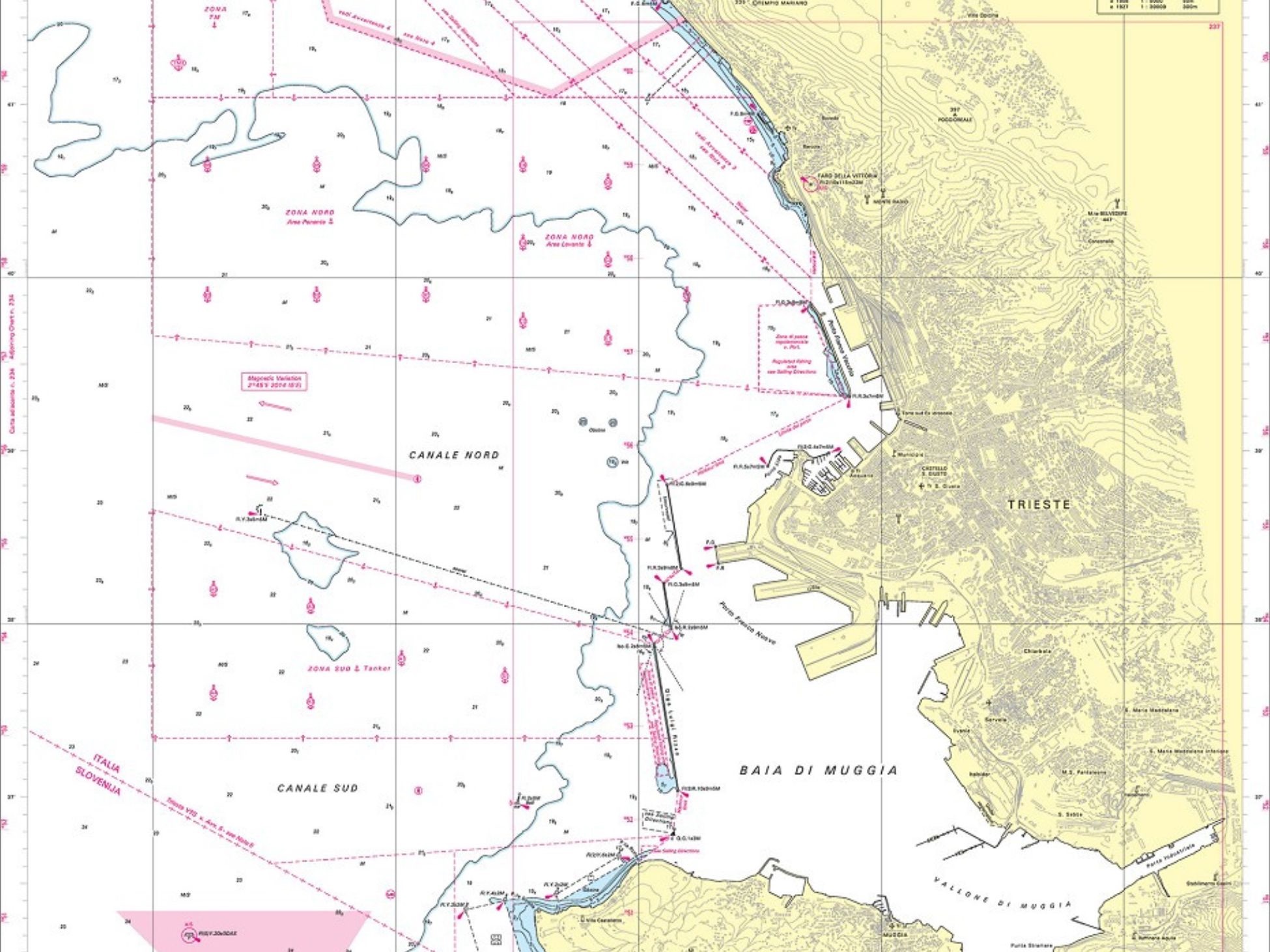 Batimetria del Porto di Trieste