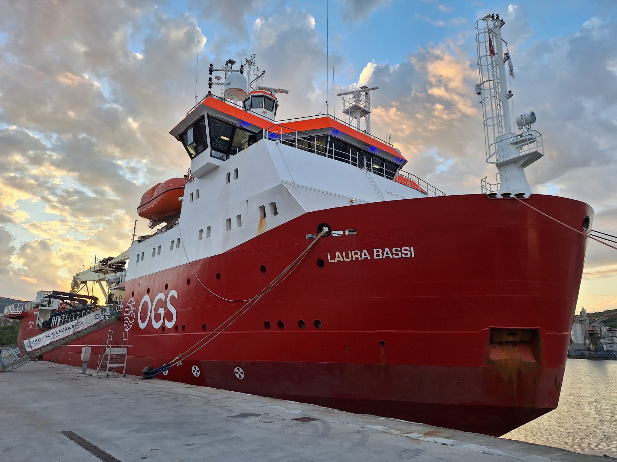 The R/V Laura Bassi departs from Trieste carrying a special load bound ...