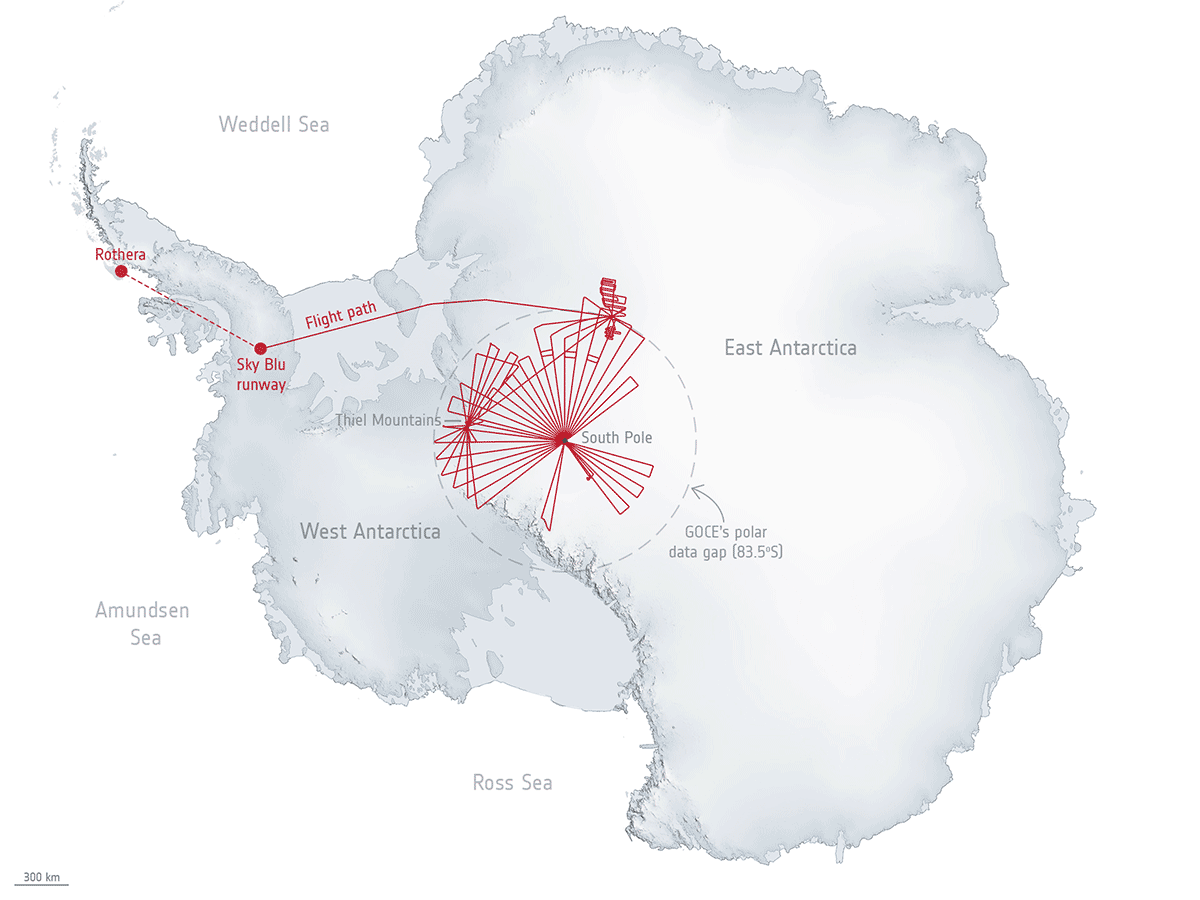 I percorsi di volo effettuati dall’aereo durante la raccolta dati.